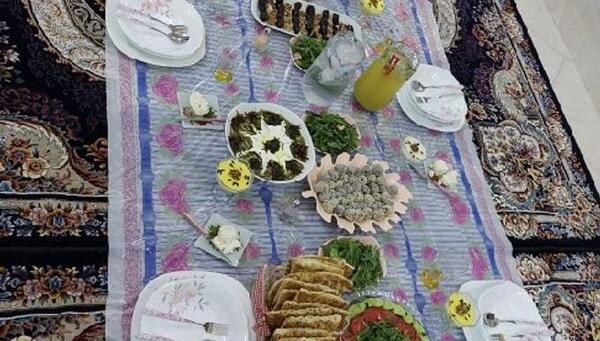 عکس سفره آرایی آش رشته