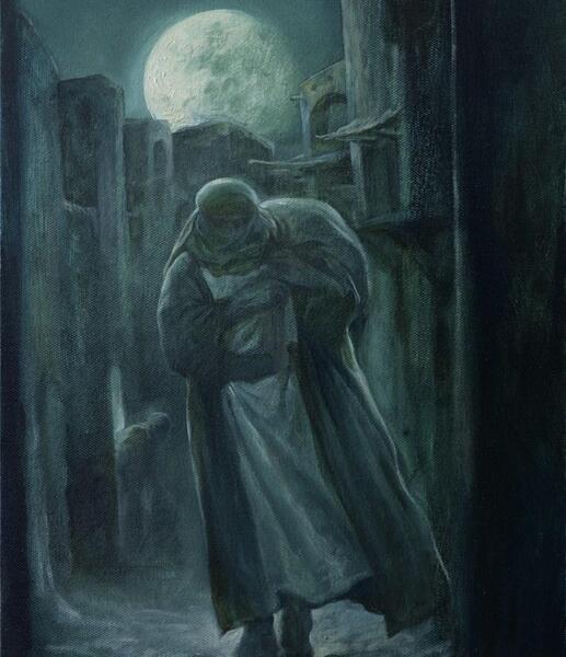 عکس نقاشی سیاه قلم شهادت امام رضا