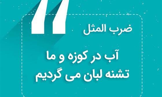 عکس ضرب المثل خیاط در کوزه افتاد