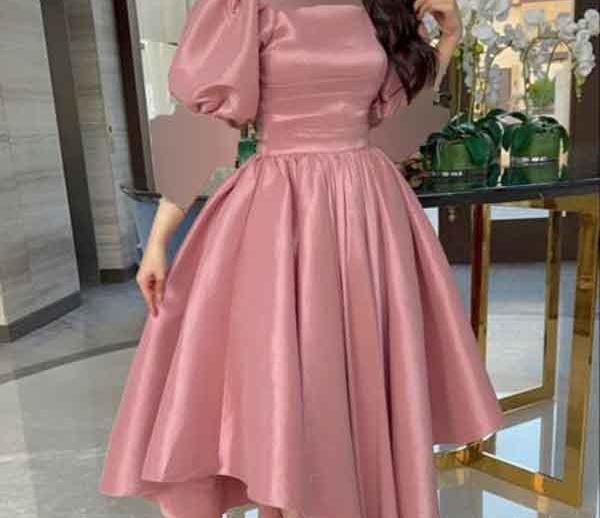 عکس لباس مجلسی دخترانه صورتی کمرنگ