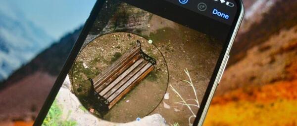 ذره بین روی عکس در ایفون