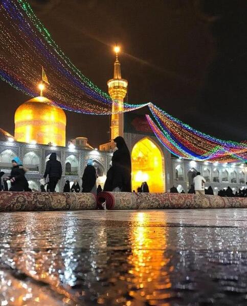 عکس حرم امام رضا شب تولد