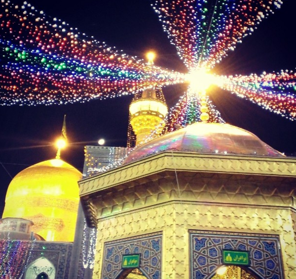 عکس حرم امام رضا شب تولد
