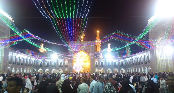 عکس حرم امام رضا شب تولد