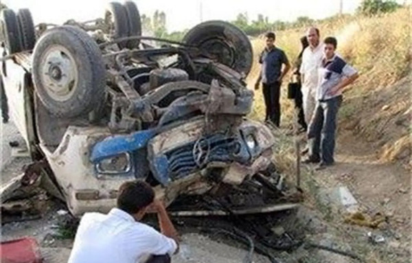 عکس صحنه تصادف عسل بدیعی