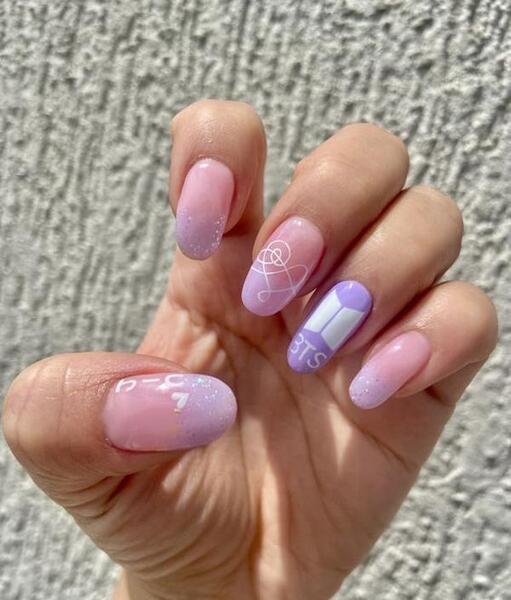 عکس ژلیش ناخن بی تی اس