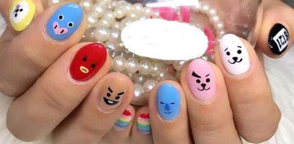 عکس ژلیش ناخن بی تی اس