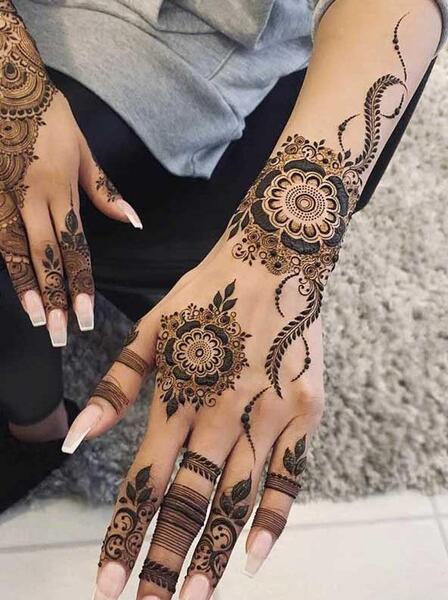 عکس های طرح حنا روی دست