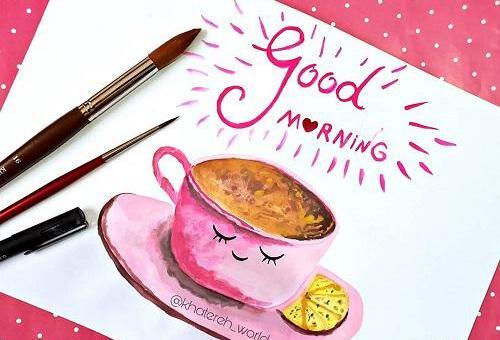 عکس صبح بخیر آرایشی