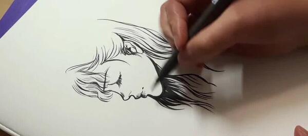 عکس نقاشی ساده با خودکار