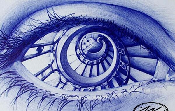 عکس نقاشی ساده با خودکار