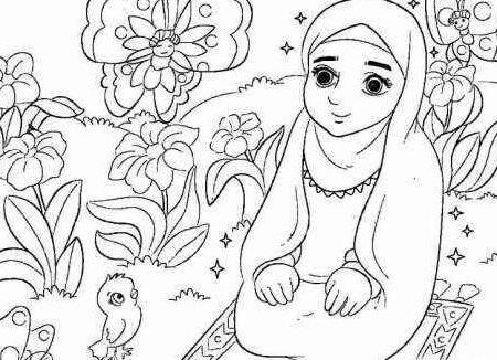 عکس نقاشی دخترانه چادری