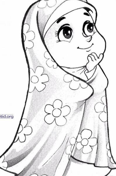 عکس نقاشی دخترانه چادری