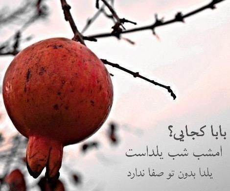 عکس یلدا بدون پدر