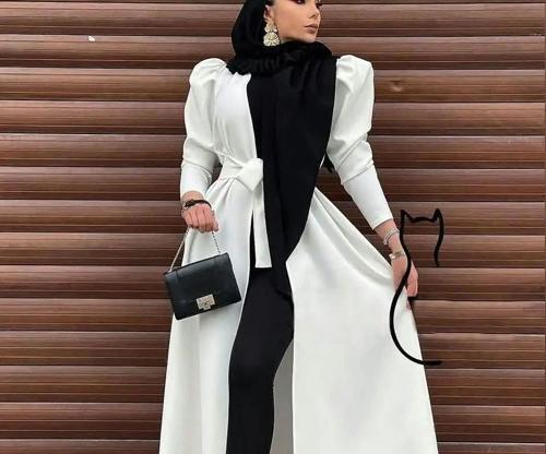 عکس مدل مانتو بلند برای افراد لاغر
