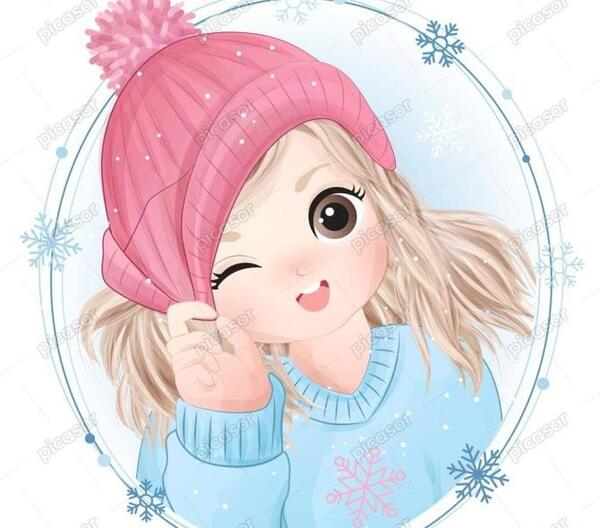 عکس نقاشی دختر با لباس مدرسه