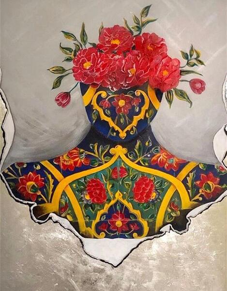 عکس نقاشی گل ارغوان