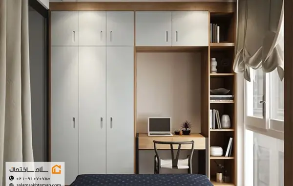 عکس کمد دیواری اتاق خواب کوچک