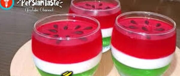 عکس ژله ی هندوانه ای
