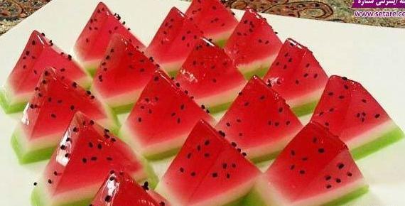 عکس ژله ی هندوانه ای