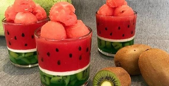 عکس ژله ی هندوانه ای