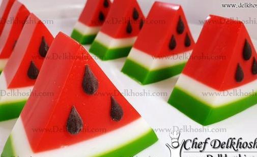 عکس ژله ی هندوانه ای