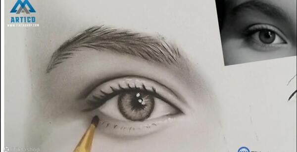عکس طرح چهره برای نقاشی سیاه قلم