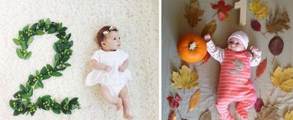 عکس ایده برای عکس یک ماهگی کودک