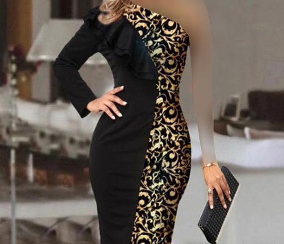 عکس لباس سفید طلایی یا آبی مشکی