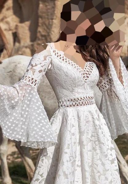 عکس لباس سفید طلایی یا آبی مشکی