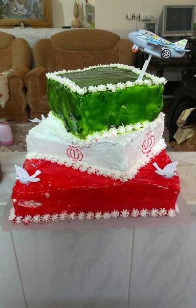 عکس پرچم ایران با ژله