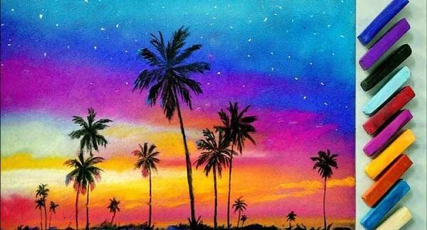 عکس ایده نقاشی پاستل