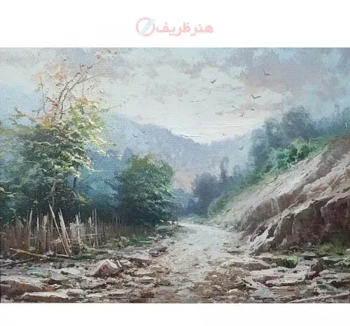 عکس طرح نقاشی روی بوم با رنگ روغن