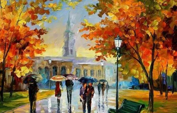 عکس طرح نقاشی روی بوم با رنگ روغن