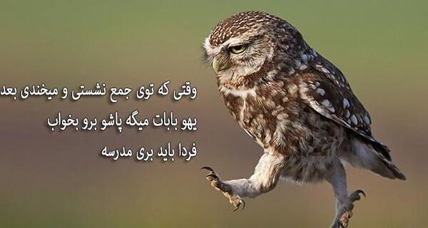 عکس نوشته خنده دار در مورد مدرسه