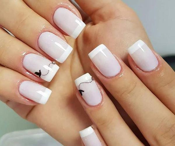 عکس مدل طراحی ناخن با فرنچ