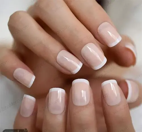 عکس مدل طراحی ناخن با فرنچ