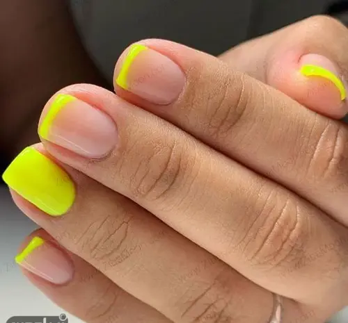 عکس مدل طراحی ناخن با فرنچ