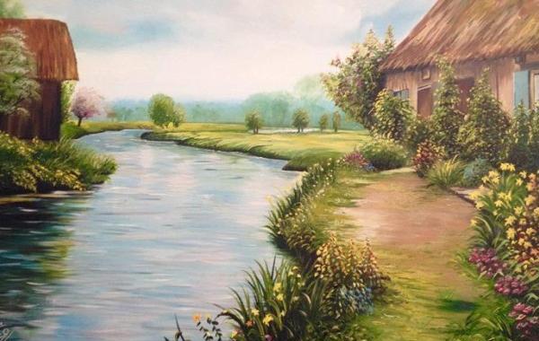 عکس نقاشی طبیعی دختر
