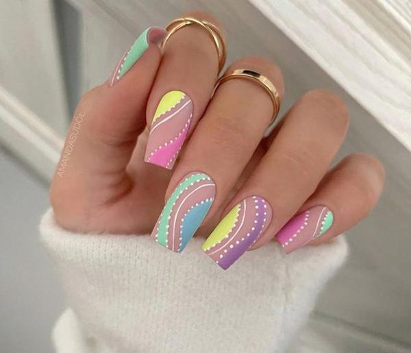 عکس طراحی ناخن تابستانی