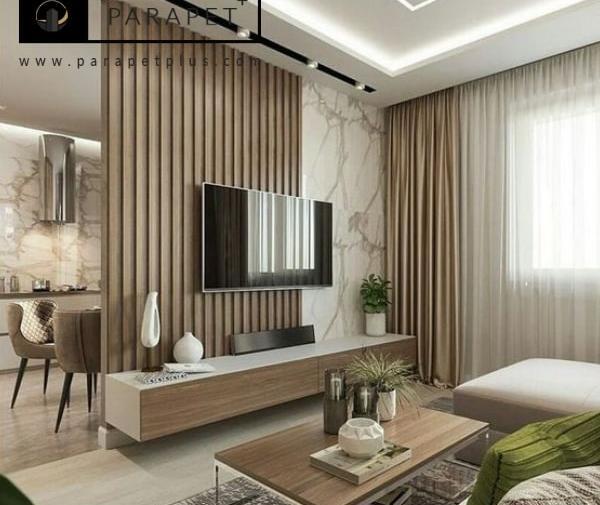 عکس ایده برای تزیین دیوار پشت تلویزیون