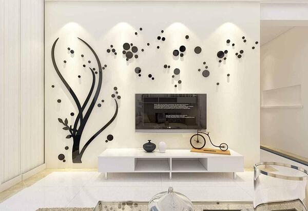 عکس ایده برای تزیین دیوار پشت تلویزیون