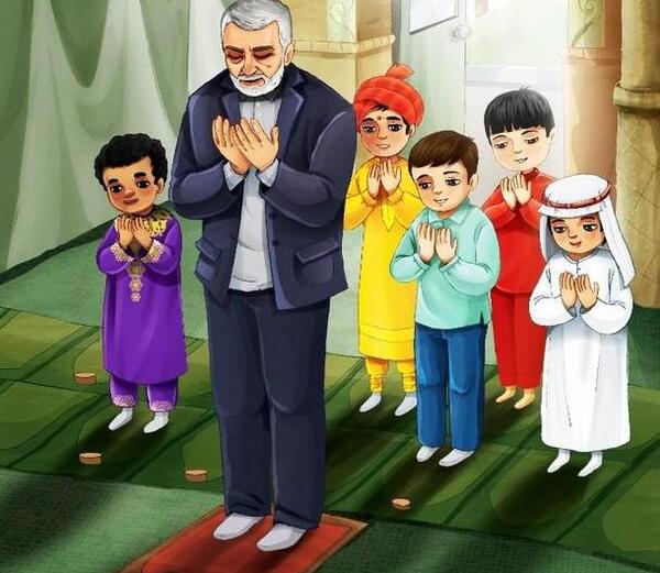 عکس حاج قاسم برای نقاشی