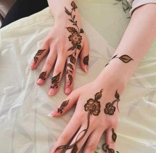 عکس حنا روی دست بچه گانه