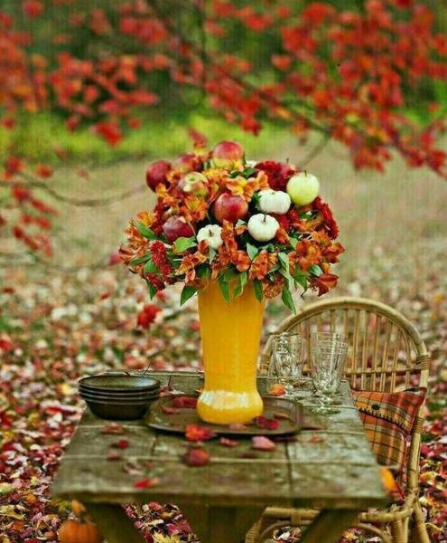 عکس کلبه پاییزی زیبا