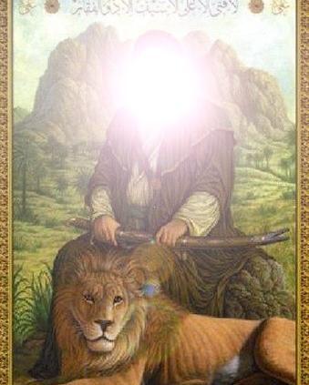 عکس امام علی روی شیر