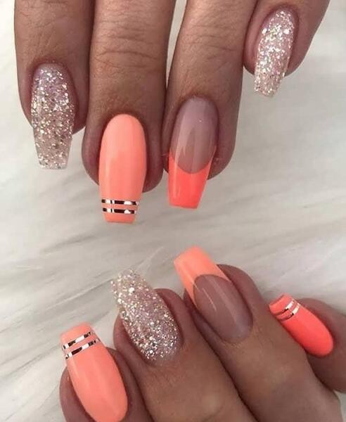 عکس کاشت ناخن گلبهی