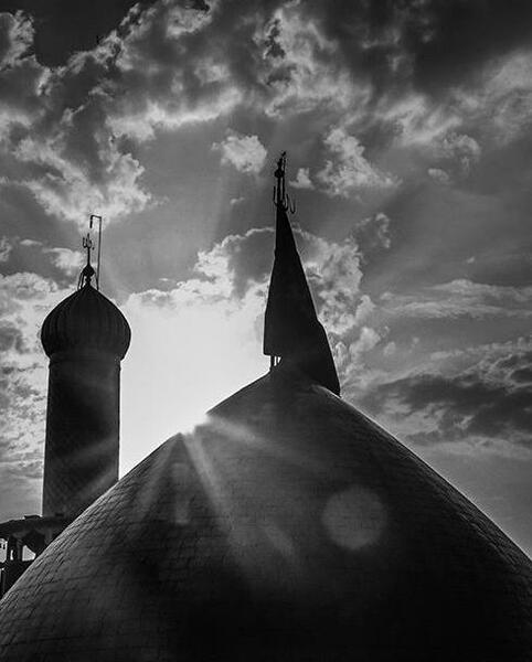 عکس امام حسین سیاه و سفید