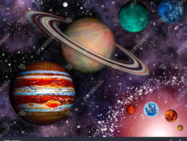 عکس پس زمینه منظومه شمسی