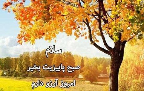 عکس صبح بخیر متحرک پاییزی